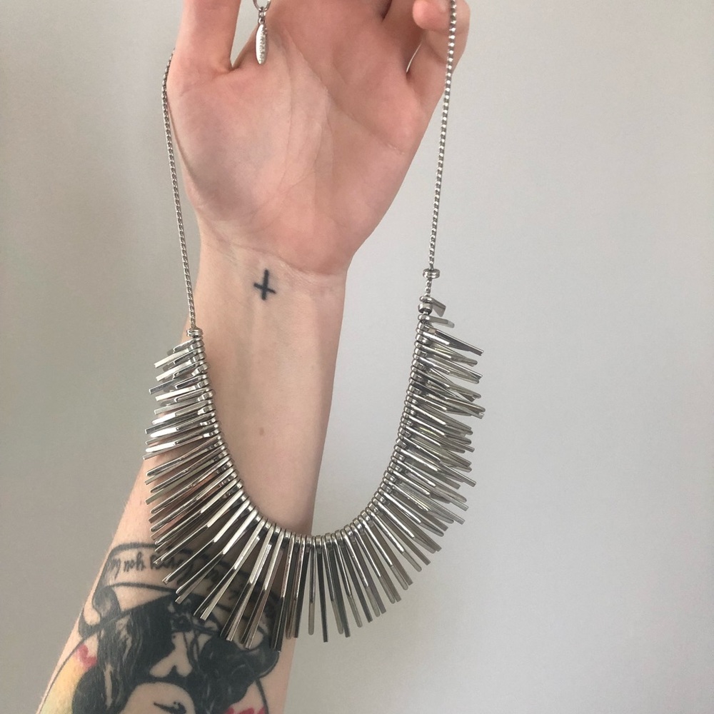 Silver statement necklace!